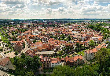 Luftbildaufnahme der Kreisstadt Haldensleben