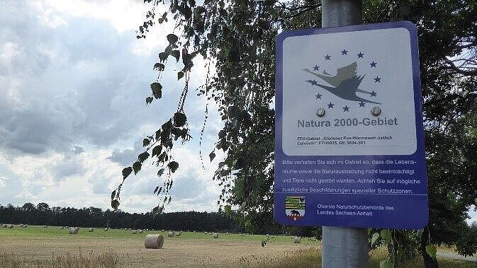 amtliche Beschilderung von Natura 2000 - Gebieten © Landkreis Börde amtliche Beschilderung von Natura 2000 - Gebieten