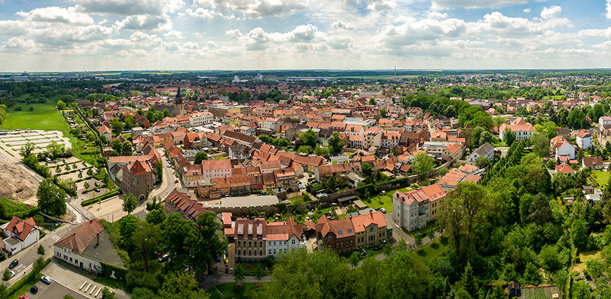 Luftbildaufnahme der Kreisstadt Haldensleben